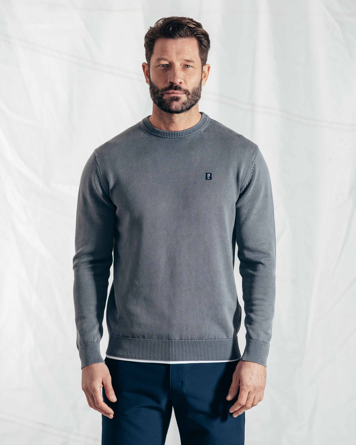Organic Salted Crew Knit - Charcoal