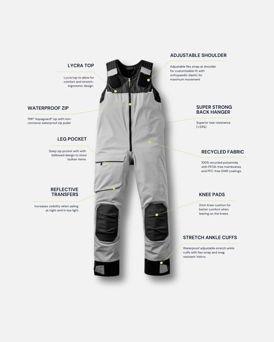 Women's Dynamic Salopettes - Ice