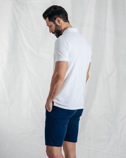 Mav Tech Polo Blu - White