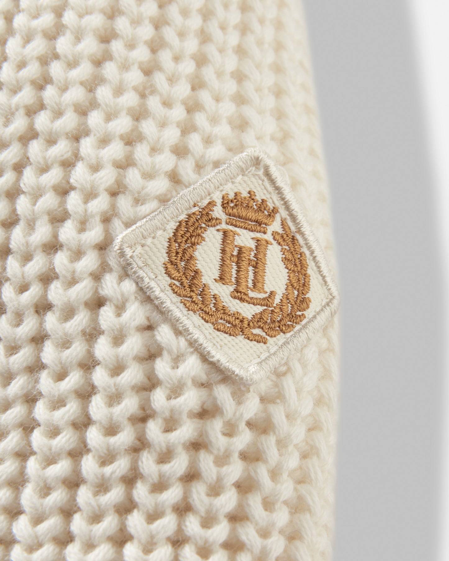 Golant Quarter Zip Ribbed Knit - Ecru White