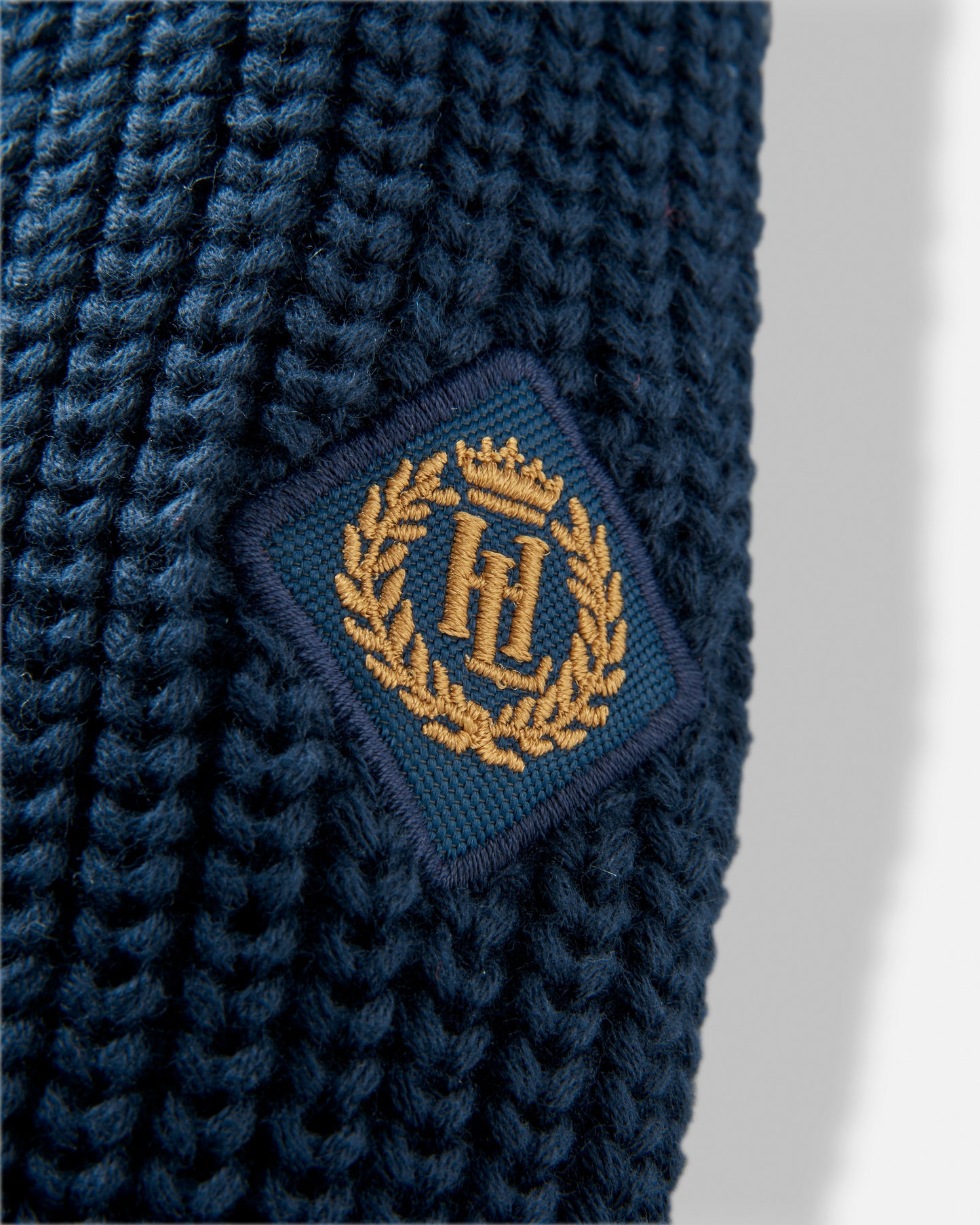 Golant Quarter Zip Ribbed Knit - Navy Blue