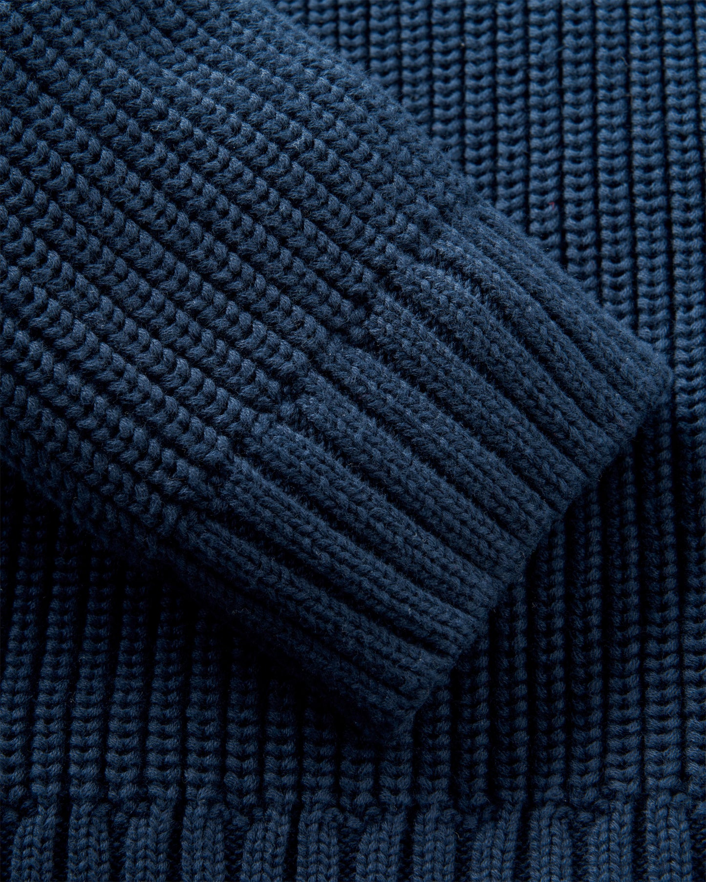 Golant Quarter Zip Ribbed Knit - Navy Blue