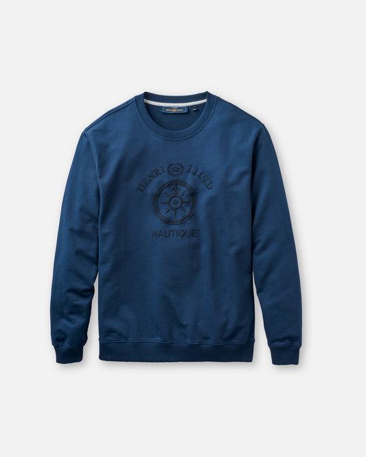 Nautique Crew Neck Sweat - Navy Blue