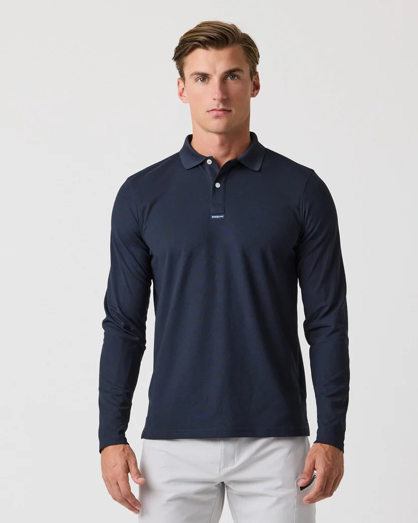 Men's Dri-Fast LS Polo - Navy Black