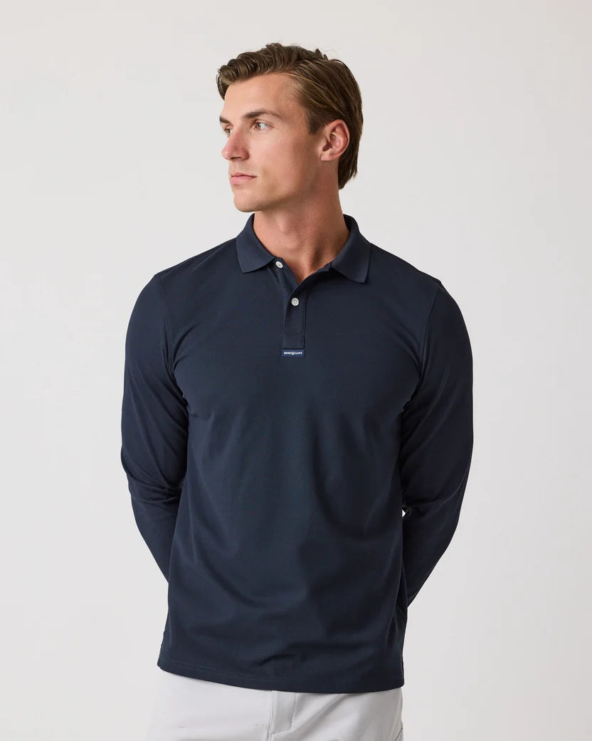 Men's Dri-Fast LS Polo - Navy Black
