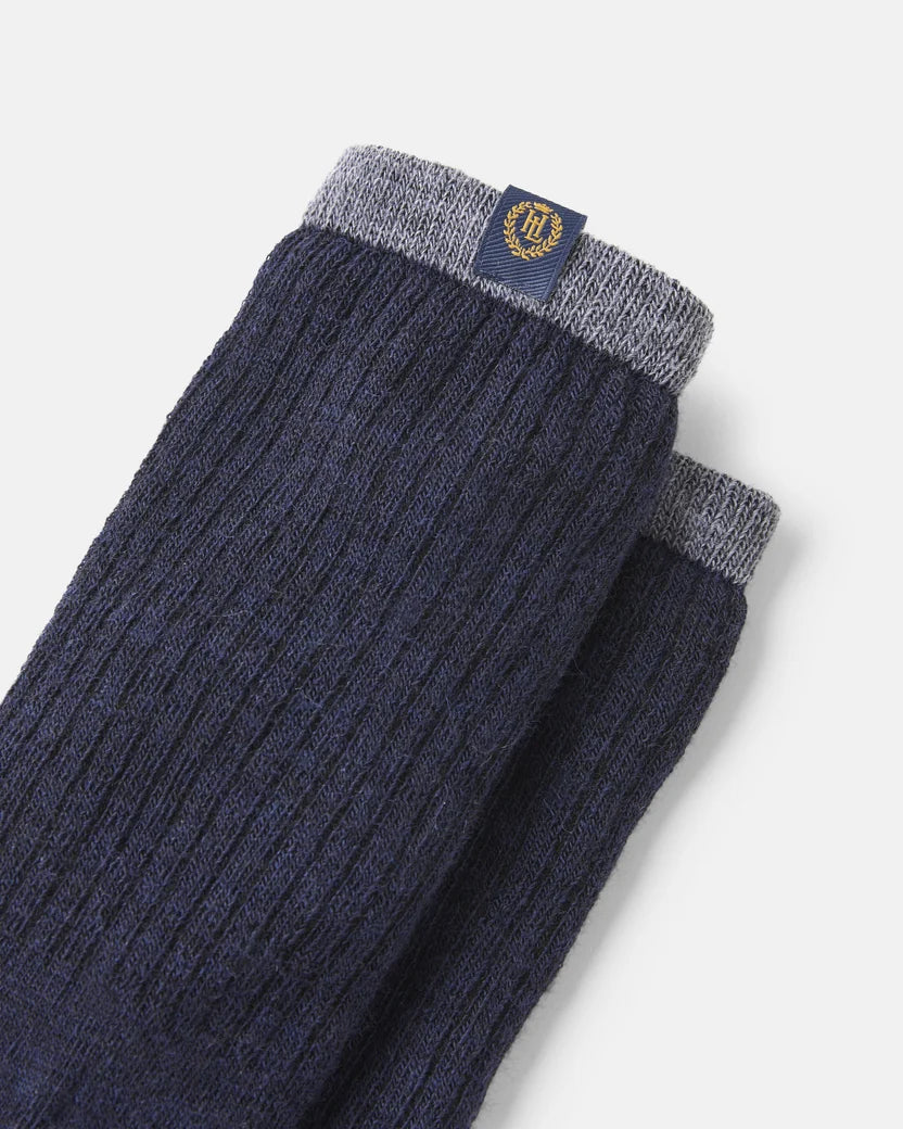 Merino Wool Sock - Navy Marl / Asphalt Marl