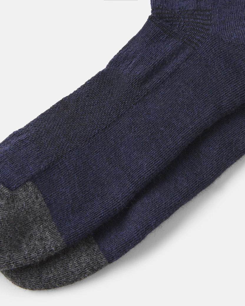 Merino Wool Sock - Navy Marl / Asphalt Marl
