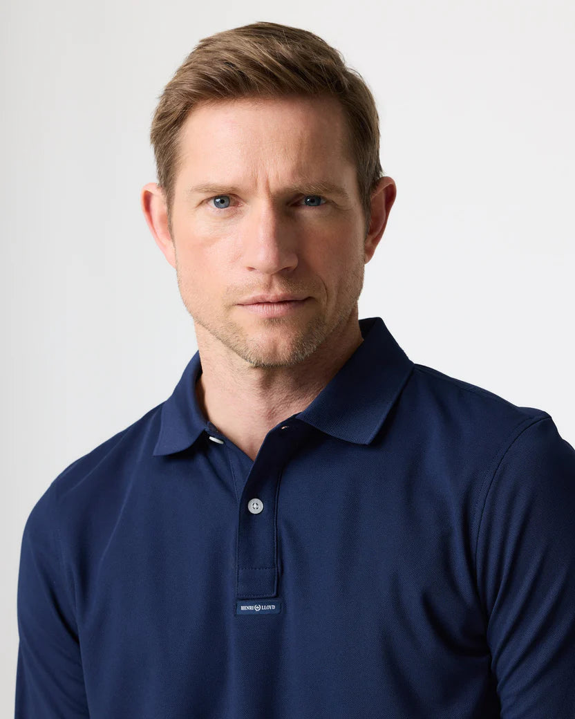 Men's Dri-Fast LS Polo - Navy Blue
