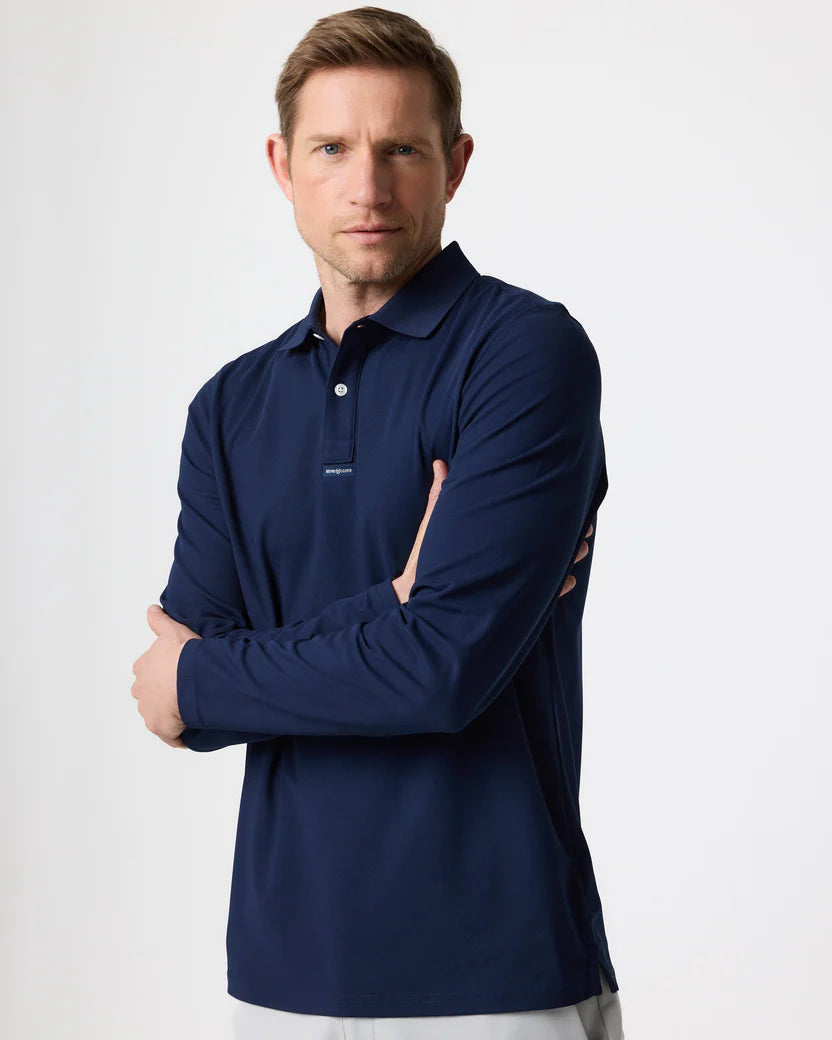Men's Dri-Fast LS Polo - Navy Blue