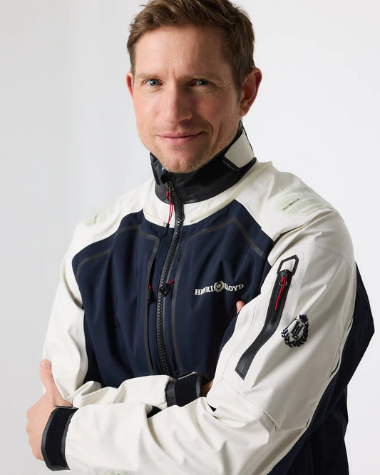 Men's Ocean Pro Full Zip Smock - Navy Black/Off White