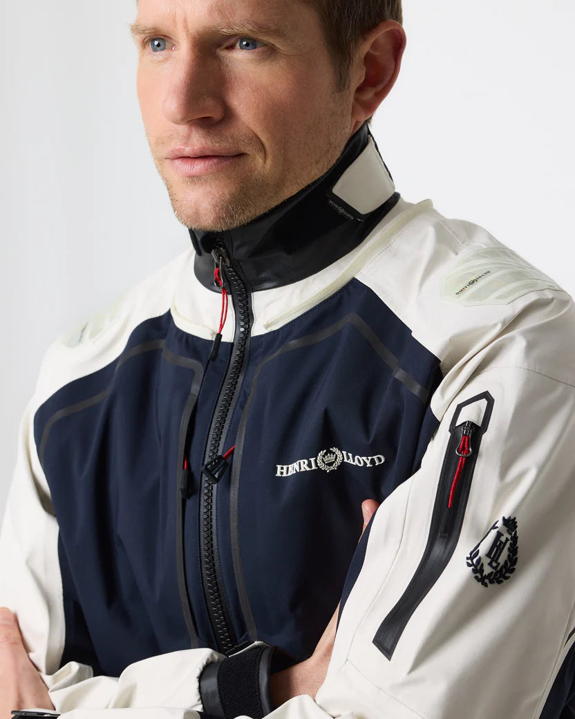 Men's Ocean Pro Full Zip Smock - Navy Black/Off White