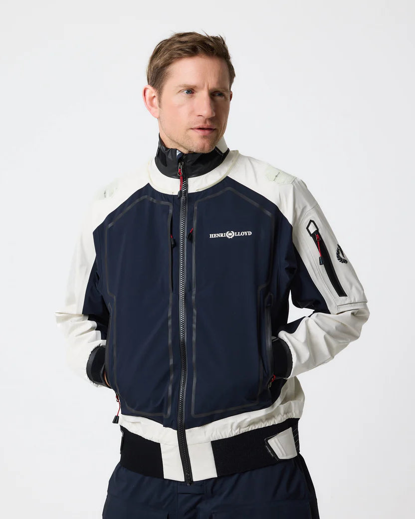 Men's Ocean Pro Full Zip Smock - Navy Black/Off White