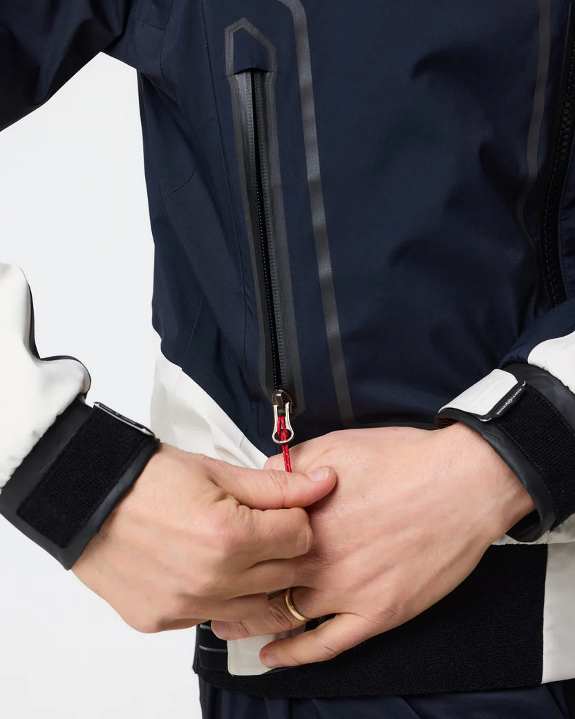 Men's Ocean Pro Full Zip Smock - Navy Black/Off White