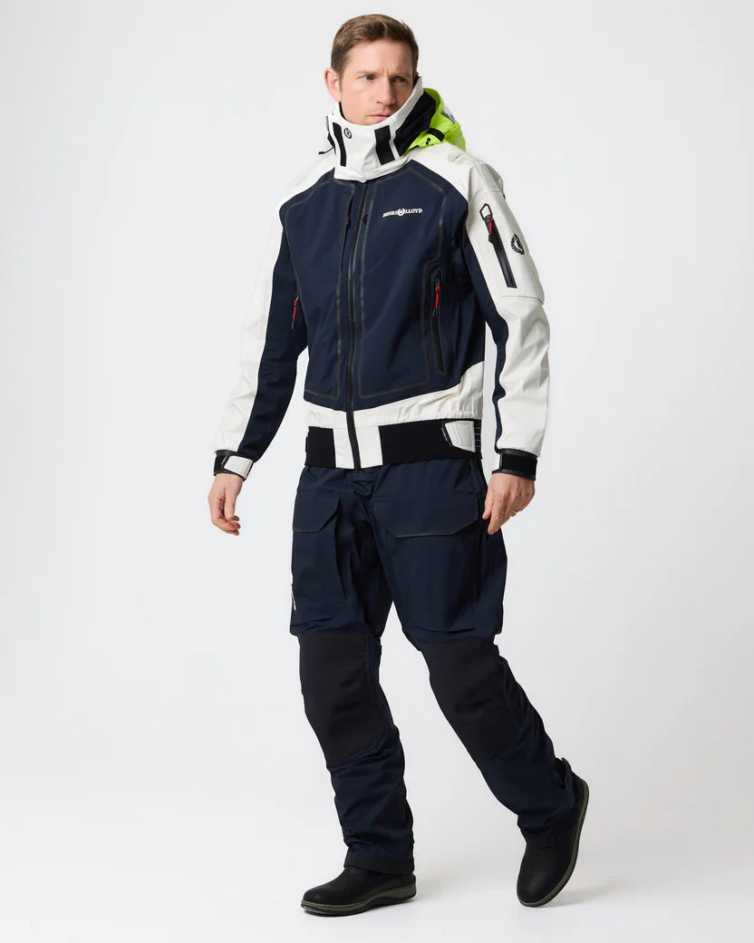 Men's Ocean Pro Full Zip Smock - Navy Black/Off White