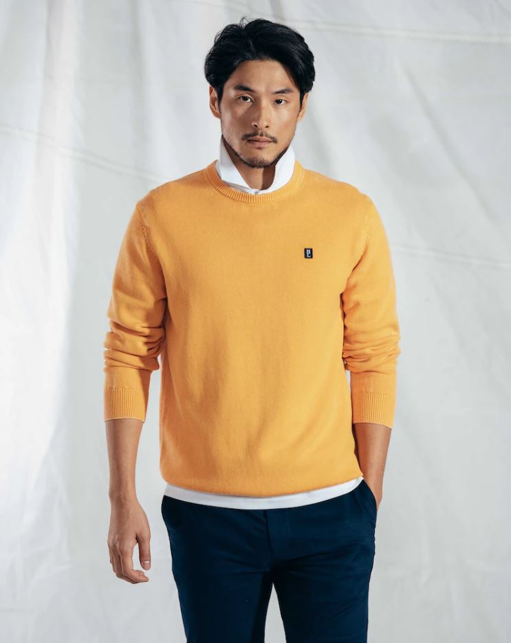 Organic Salted Crew Knit - Mango Sorbet