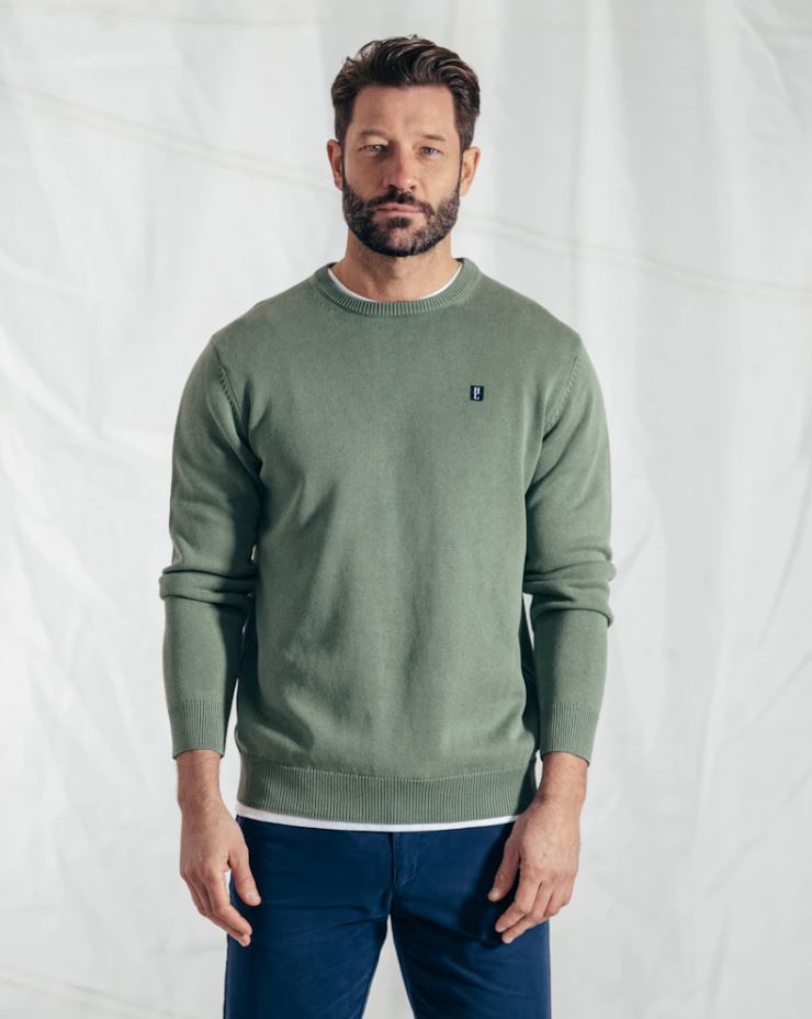 Organic Salted Crew Knit - Leaf