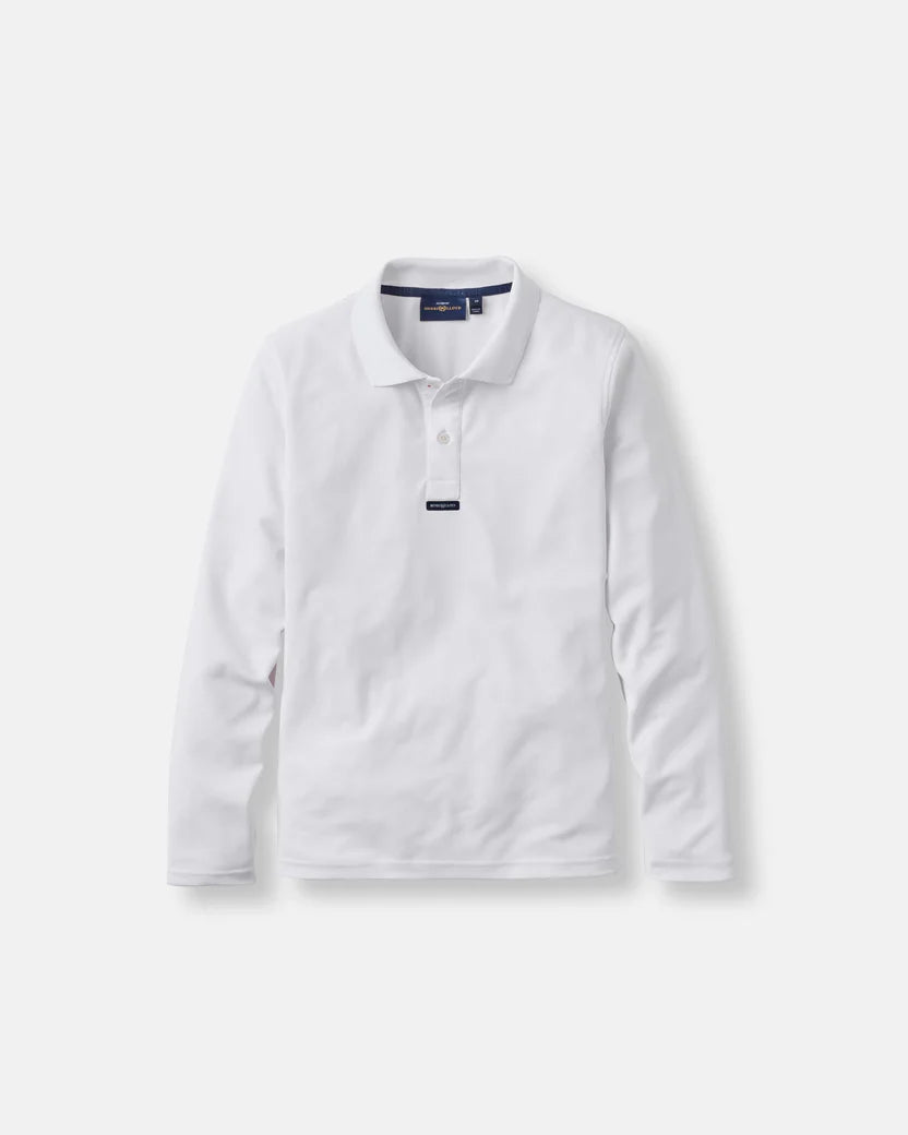 Women's Dri-Fast LS Polo - Eco White